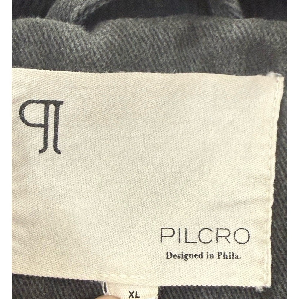 Anthropologie Pilcro Womens Western Denim Barn Jacket Coat Washed Charcoal Sz XL - Picture 12 of 14